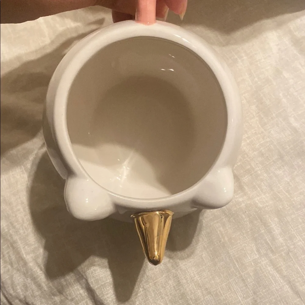 White and Gold Unicorn Decor Accent